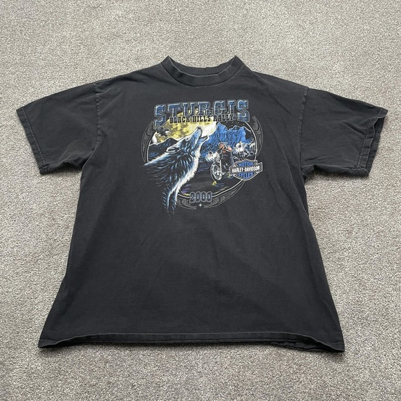 Vintage Harley-Davidson Shirt Mens 2XL Black Sturgis Black Hills Rally 2000 00s - Picture 1 of 10
